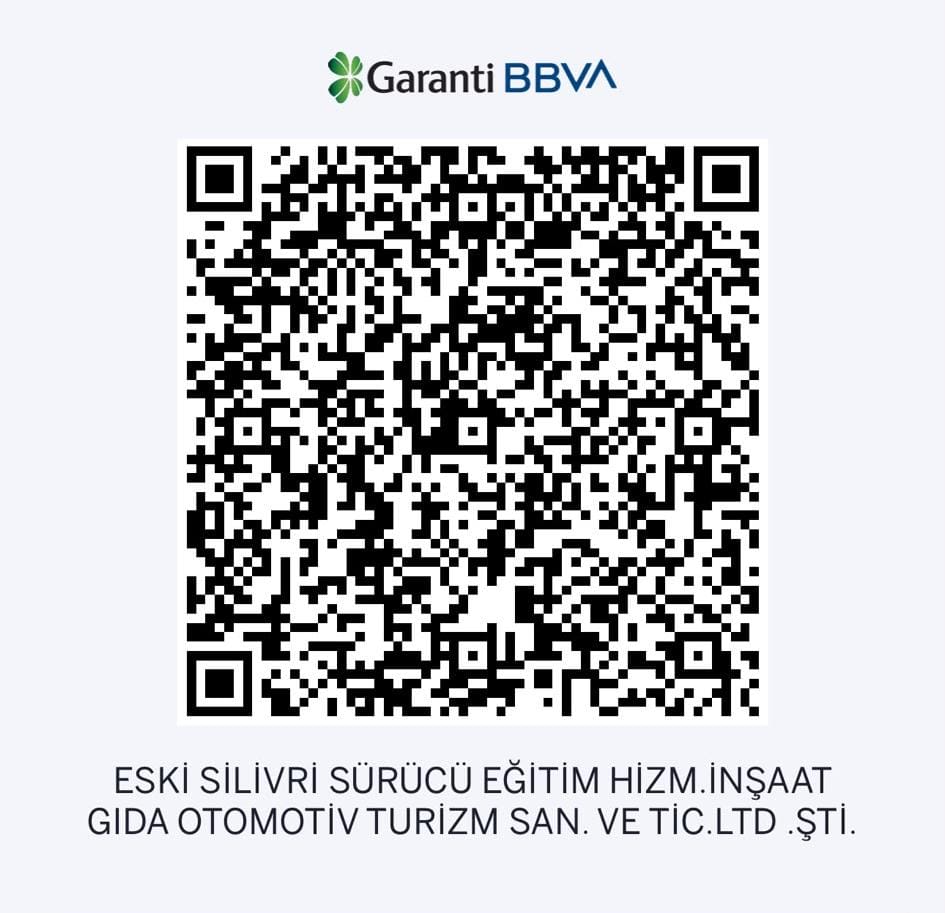 Eski Silivri Sürücü Kursu IBAN QR Kodu